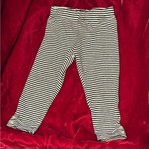 Carter's Black and White Striped Leggings Cotton Blend Baby 6 Mo